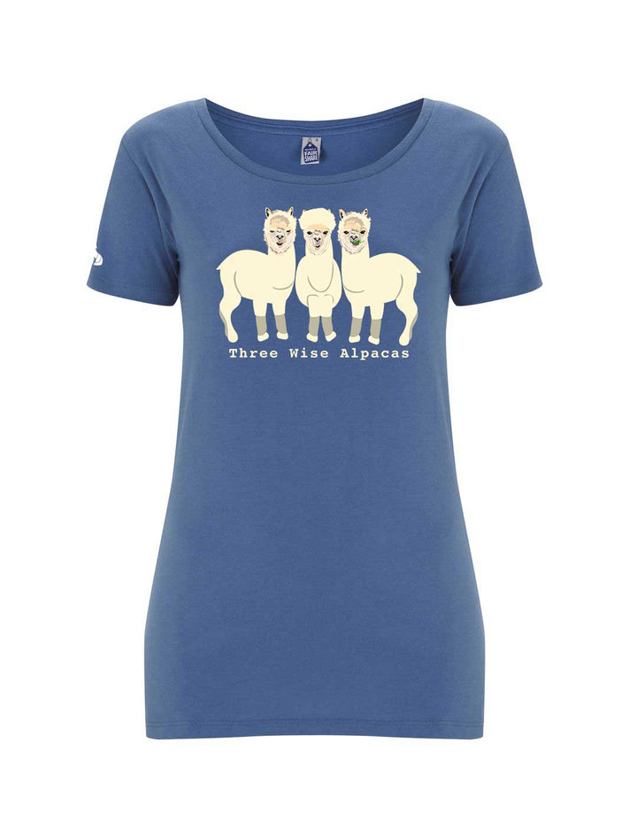 Women's Fairtrade Three Wise Alpacas T-shirt