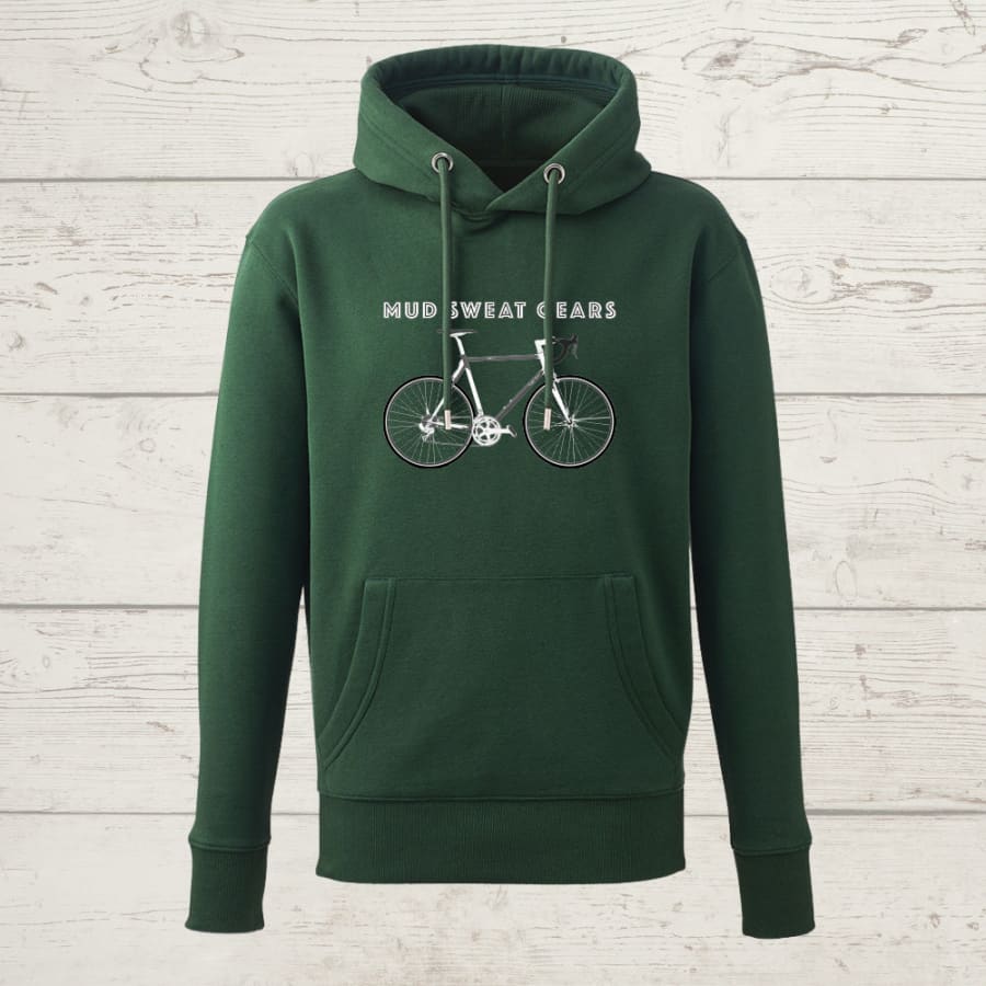 Unisex mud sweat gears hoody - bottle green / small / unisex