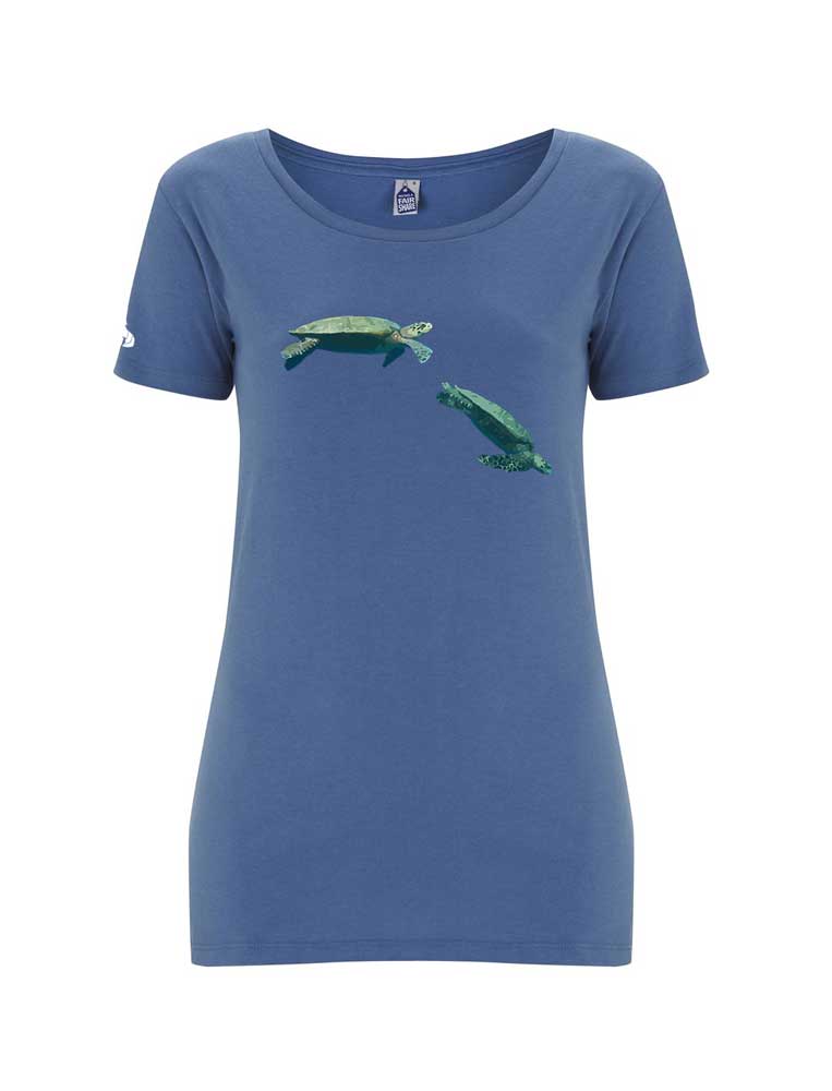 Women's Fairtrade Diving Turtles T-shirt