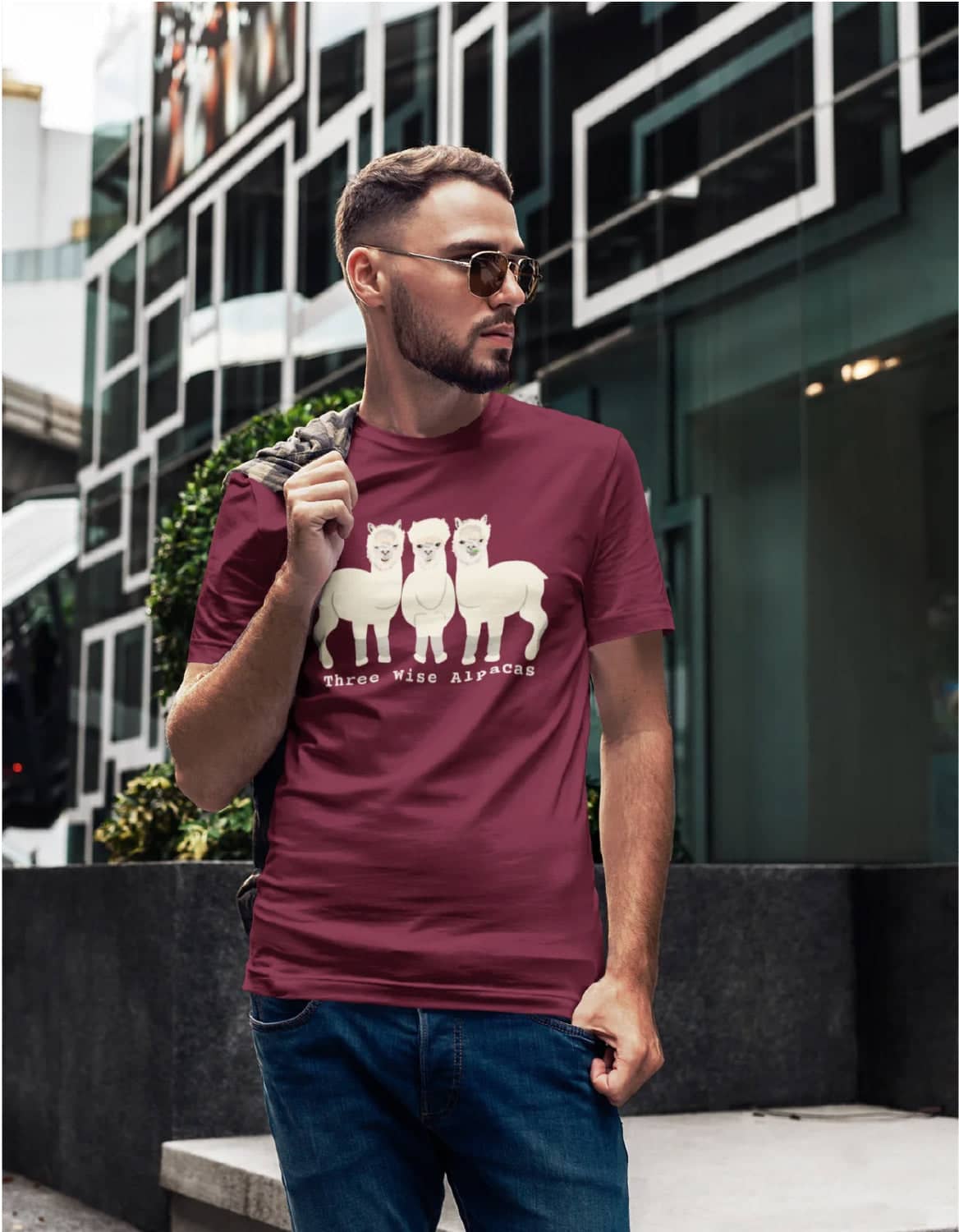 Three Wise Alpacas T-shirt - Organic Cotton T-shirt