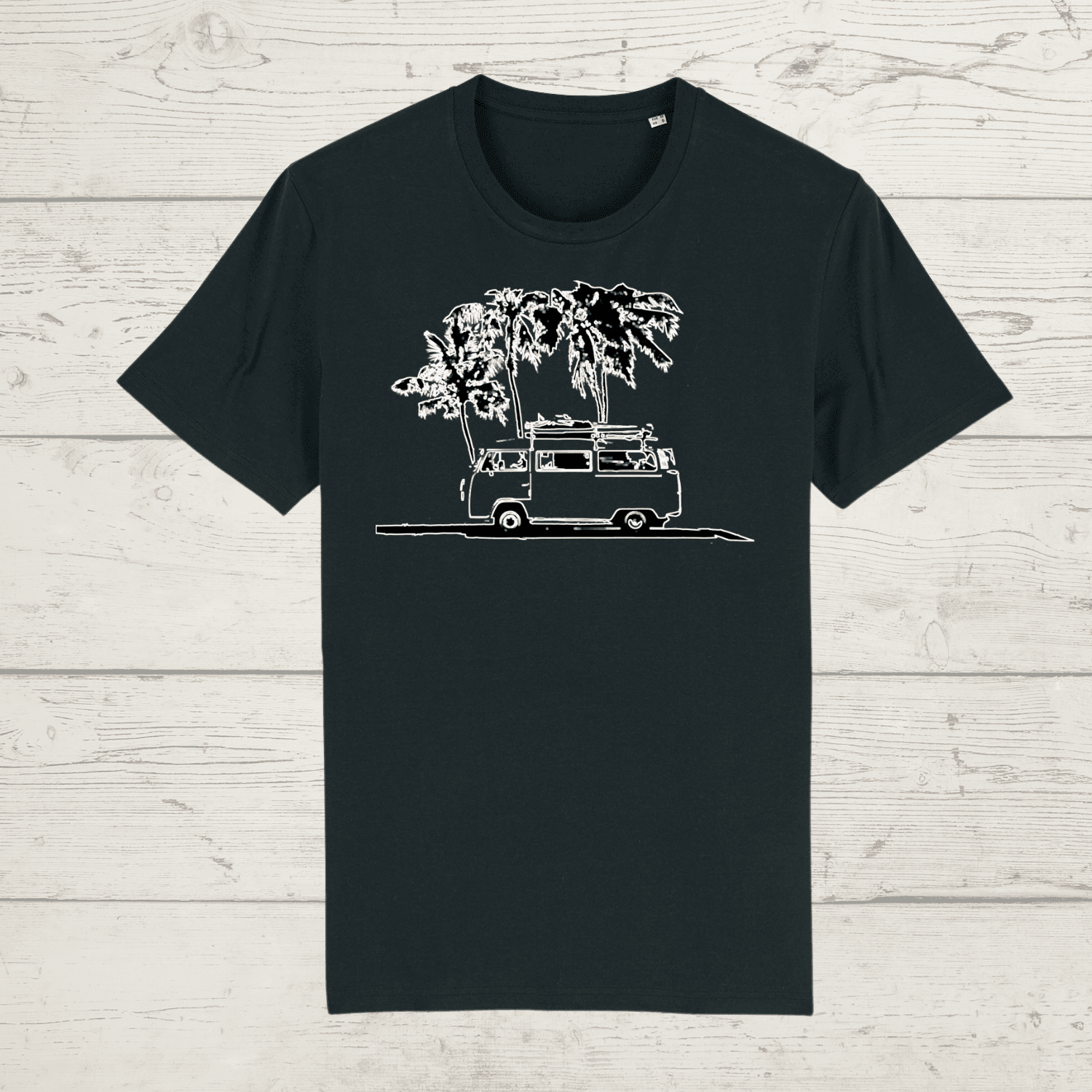 Kid’s campervan t-shirt - black / xs / 3-4 - kid’s t-shirt