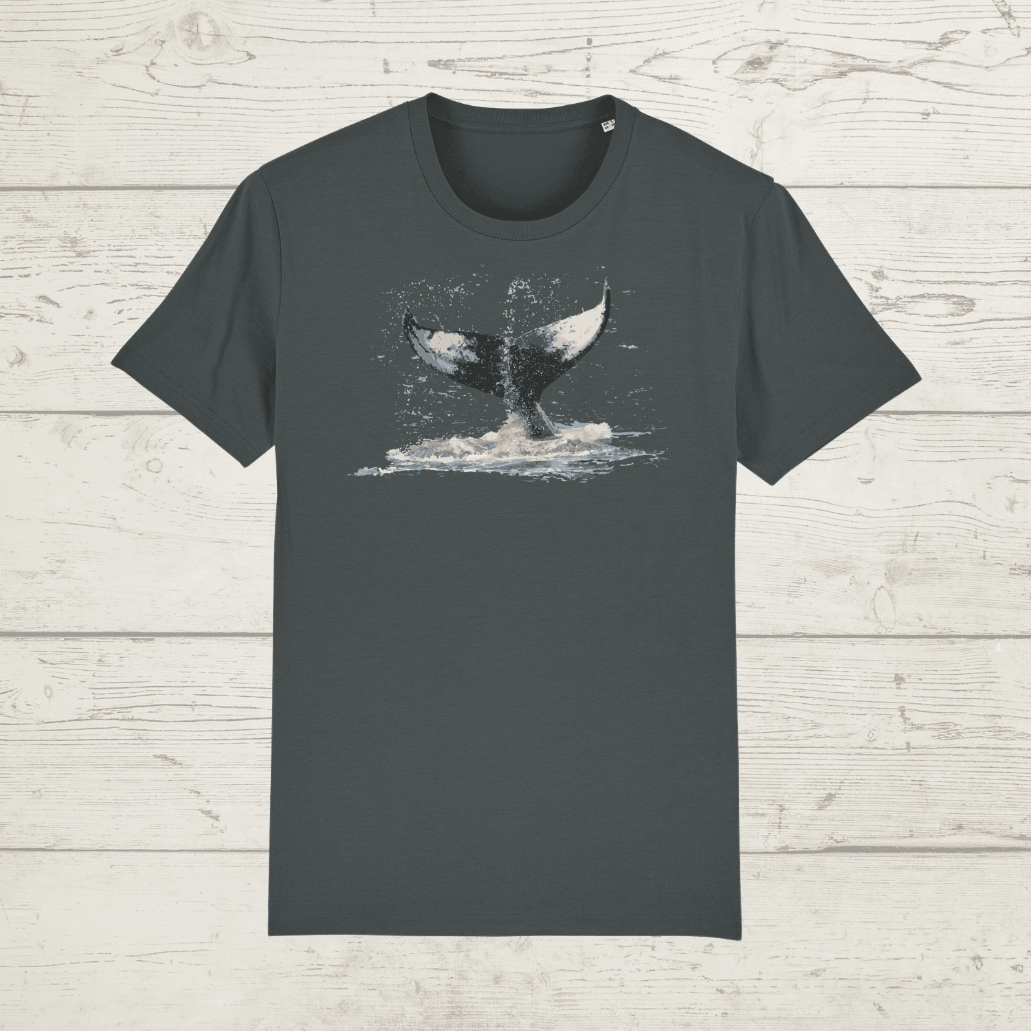 Kid’s whale splash t-shirt - anthracite / 3-4 years - kid’s