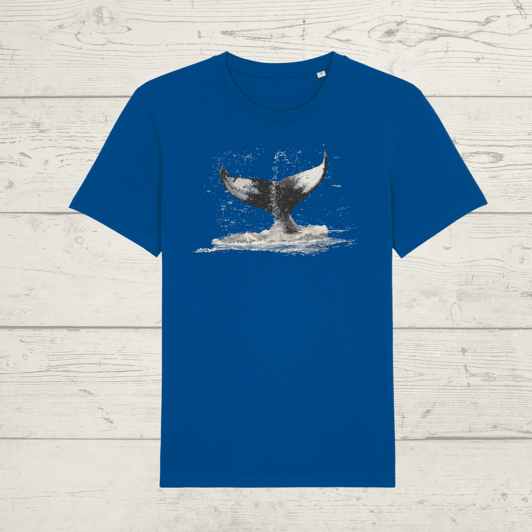 Kid’s whale splash t-shirt - majorelle blue / 3-4 years -