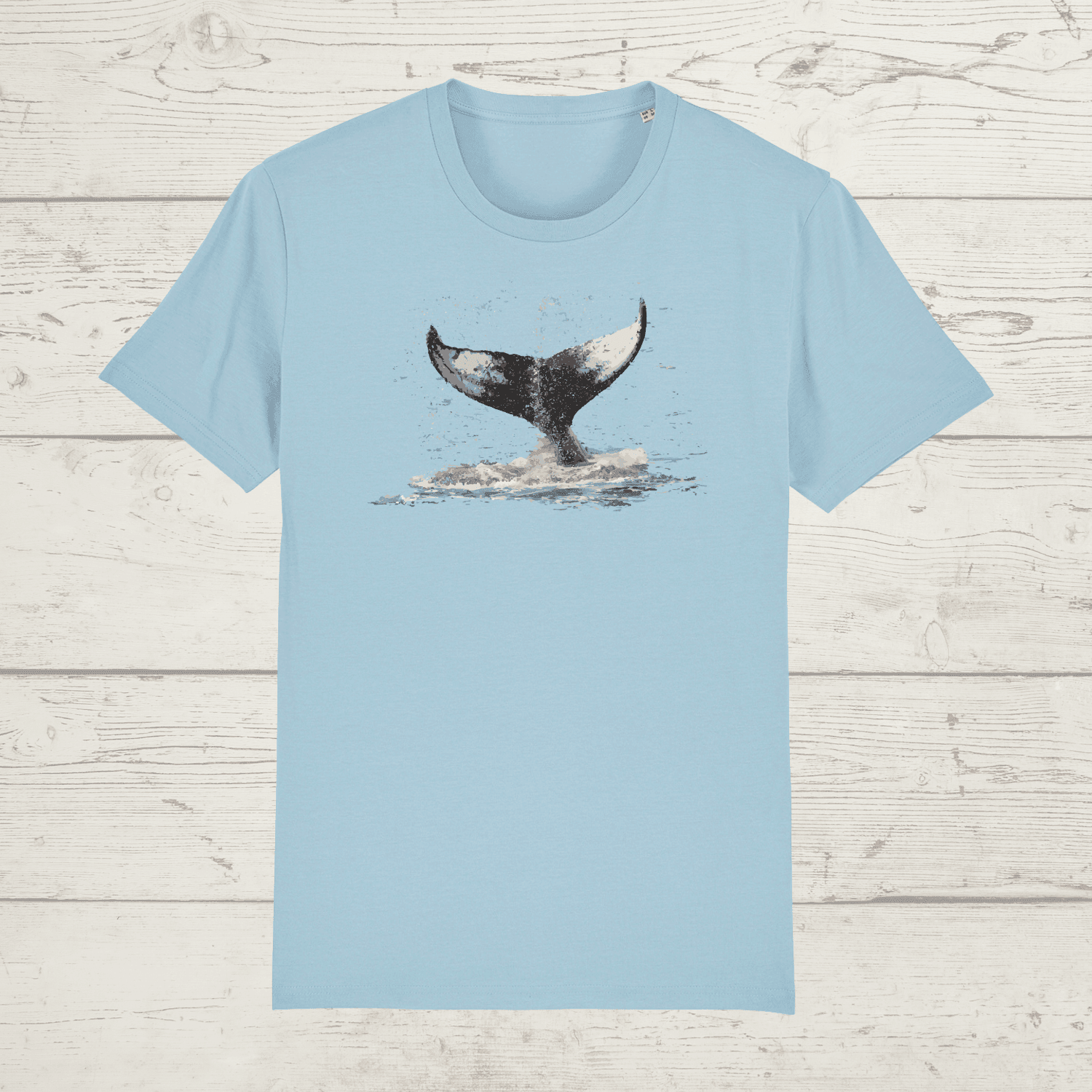 Kid’s whale splash t-shirt - sky blue / 3-4 years - kid’s