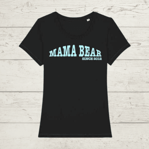Nana bear / mama bear personalised t-shirt - black / xxs -