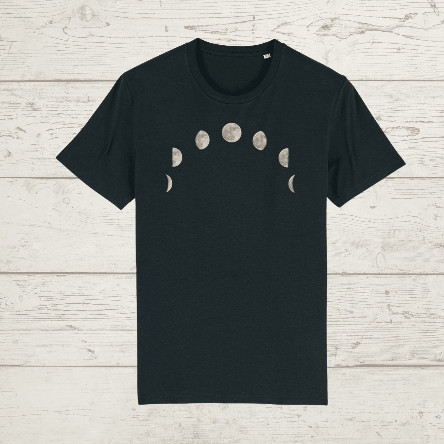 Unisex moon phase t-shirt - black / xx-small - unisex