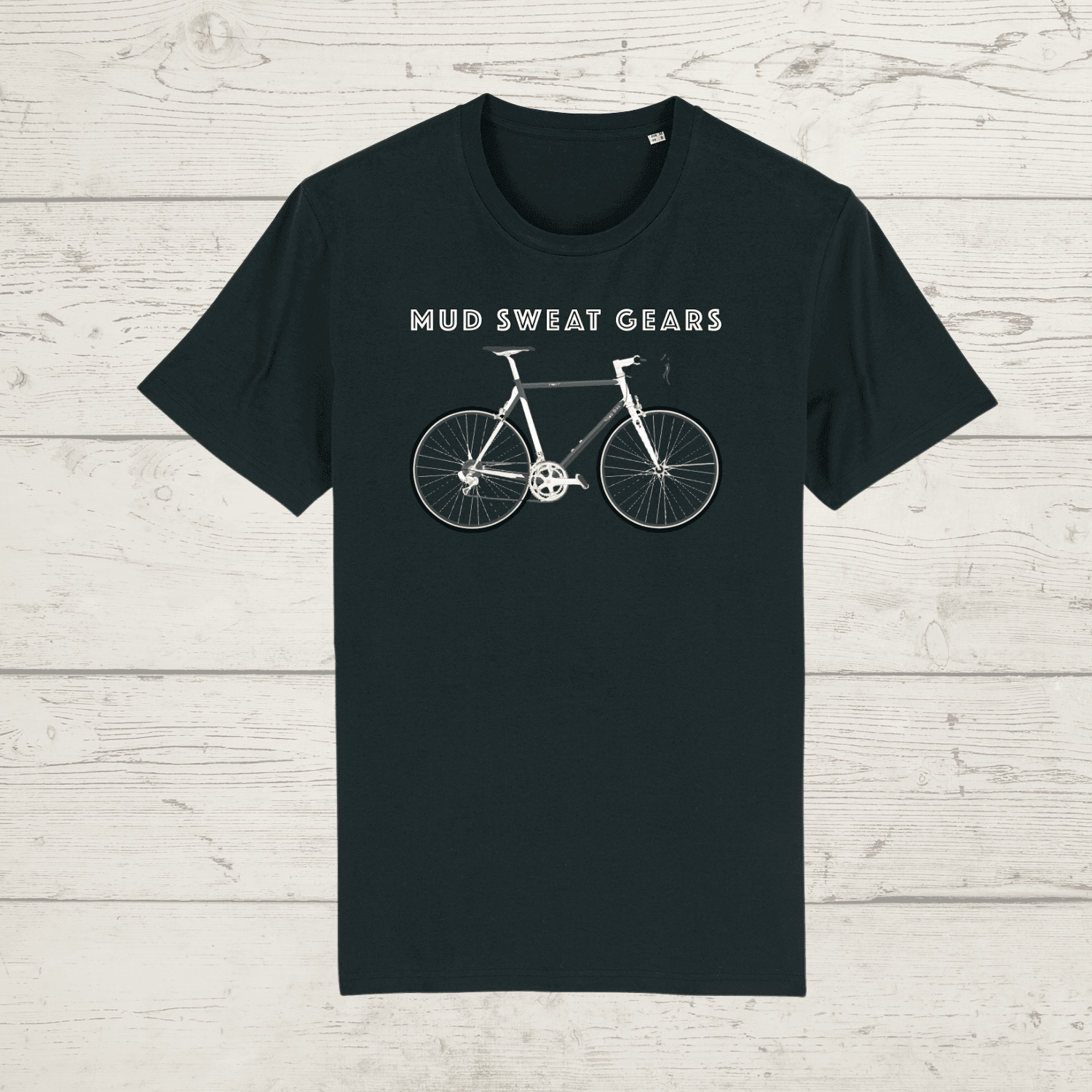 Unisex mud sweat gears bike t-shirt - black / xx-small -