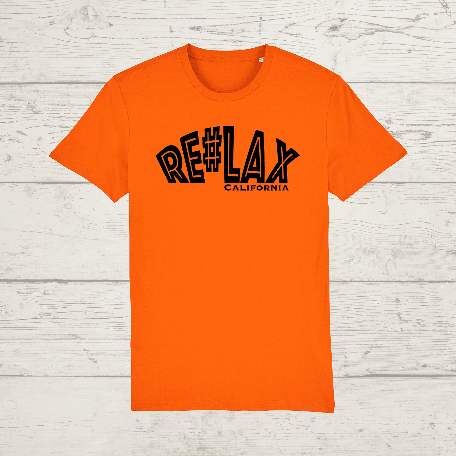 Unisex relax lax california t-shirt - bright orange /