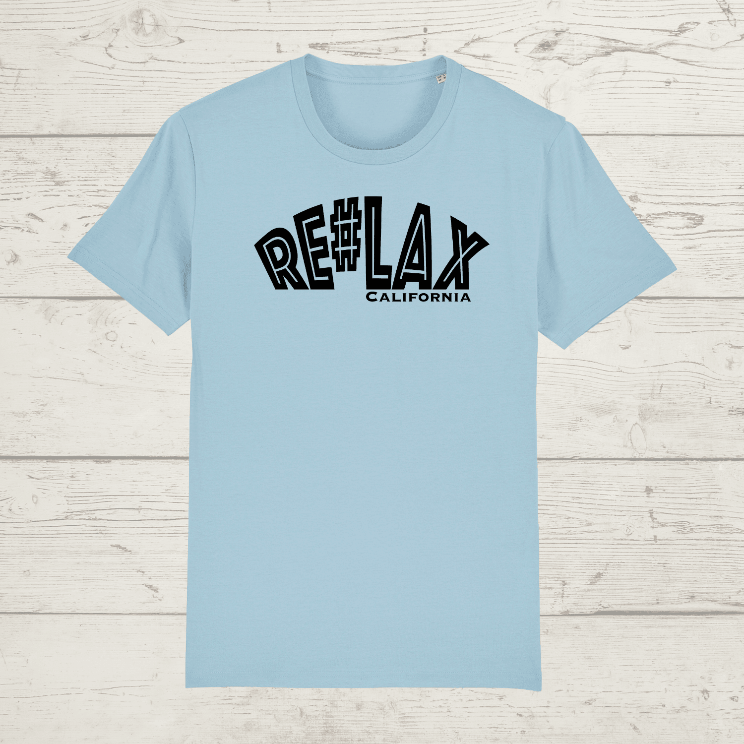 Unisex relax lax california t-shirt - sky blue / x-small -