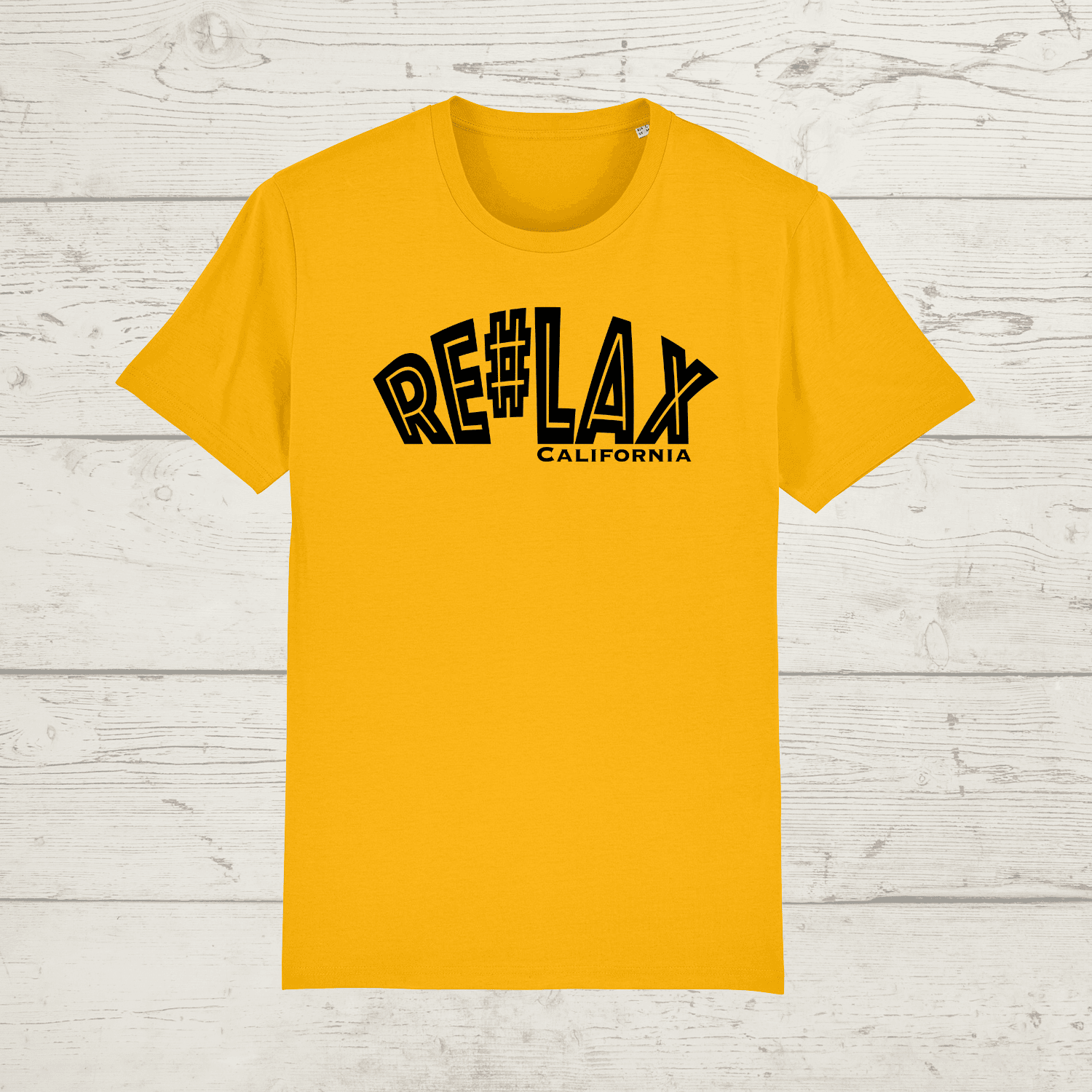 Unisex relax lax california t-shirt - spectra yellow /