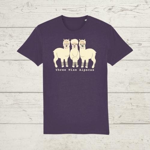 Unisex Three Wise Alpacas T-shirt-ECoyote Clothing