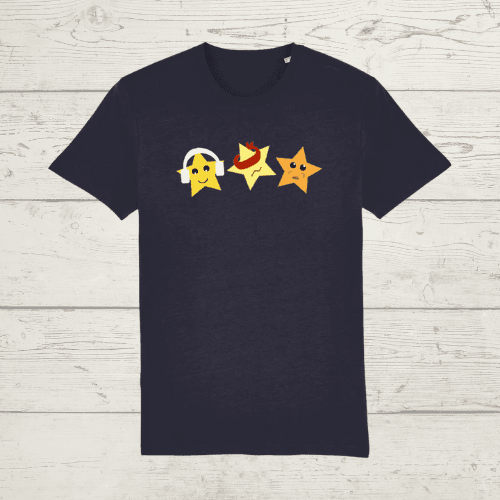 Unisex three wise stars t-shirt - french navy / xx-small -