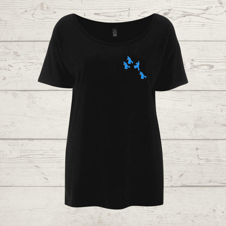 Women’s bluebird oversized t-shirt - black / small -