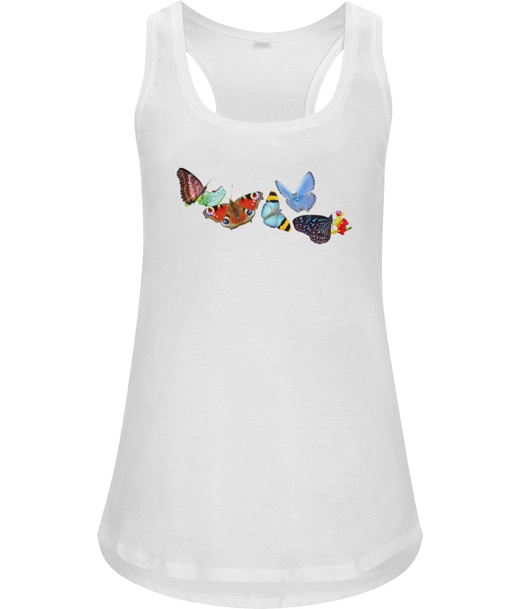 Women’s earthpositive® butterflies racerback vest - white /
