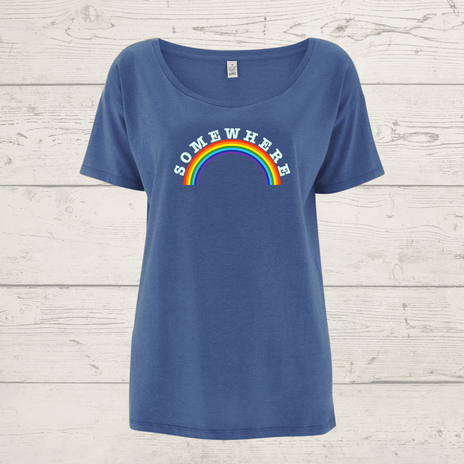 Women’s earthpositive oversized over the rainbow t-shirt -