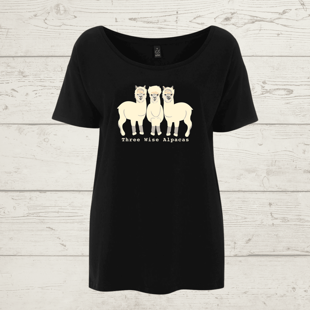 Women’s earthpositive oversized three wise alpacas t-shirt -