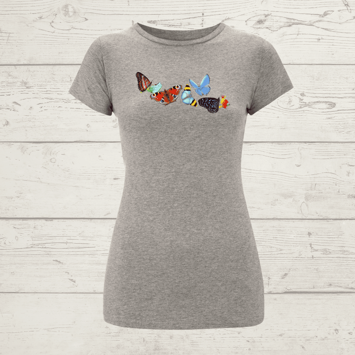 Women’s earthpositive slim fit butterflies t-shirt - heather