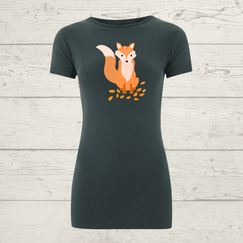 Women’s earthpositive® slim fit fox t-shirt - dark grey /