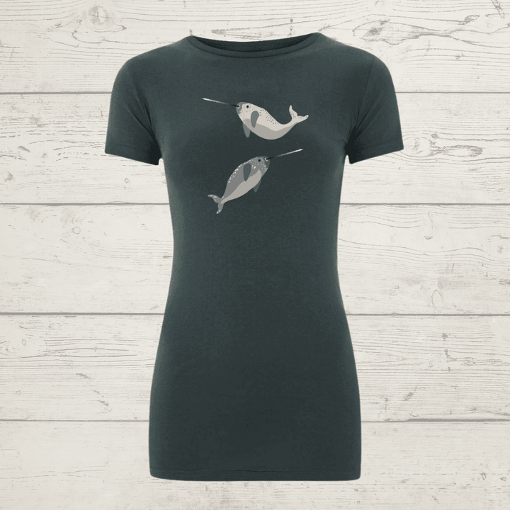 Women’s earthpositive® slim fit narwhals t-shirt - dark grey