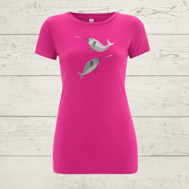 Women’s earthpositive® slim fit narwhals t-shirt - hot pink