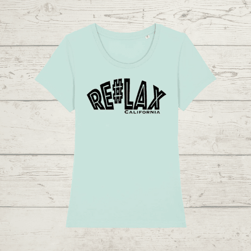 Women’s relax lax t-shirt - caribbean blue / x-small (uk 8)