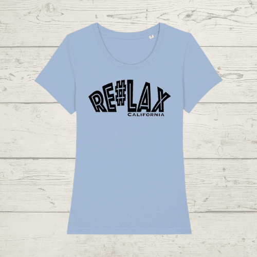 Women’s relax lax t-shirt - sky blue / x-small (uk 8) -
