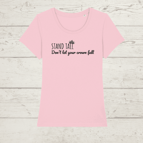 Women’s stand tall organic cotton t-shirt - cotton pink /