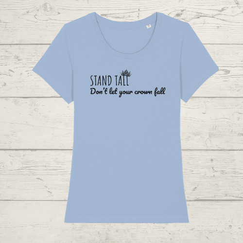 Women’s stand tall organic cotton t-shirt - sky blue /