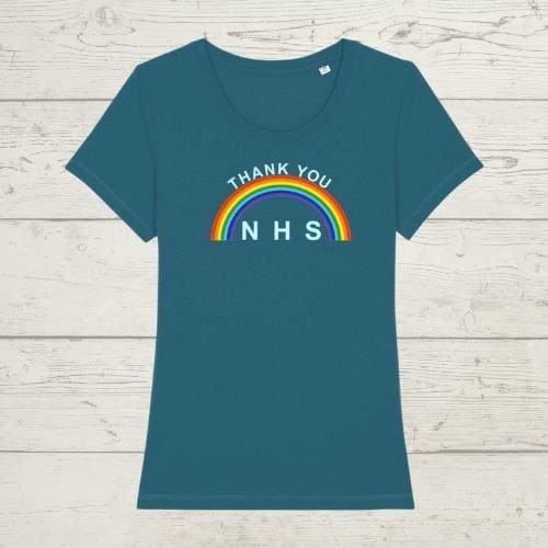 Women's Thank You NHS Rainbow T-shirt-ECoyote Clothing
