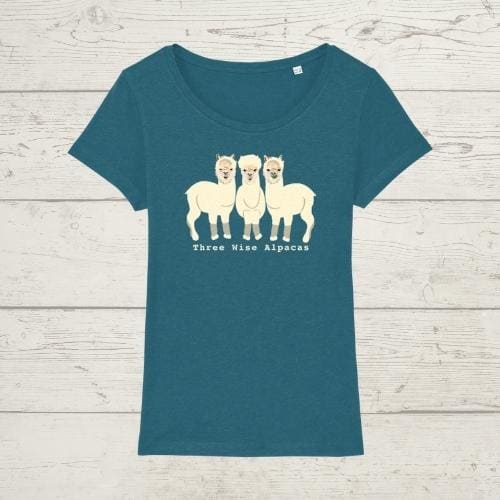 Women's Three Wise Alpacas T-shirt-ECoyote Clothing